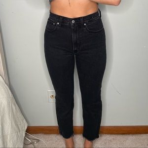 Abercrombie ankle straight ultra high rise jeans